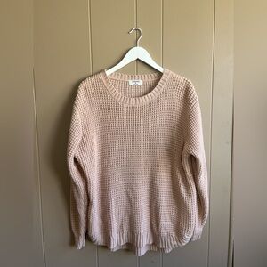 Zanana Women's XL Soft Pink Knit Sweater